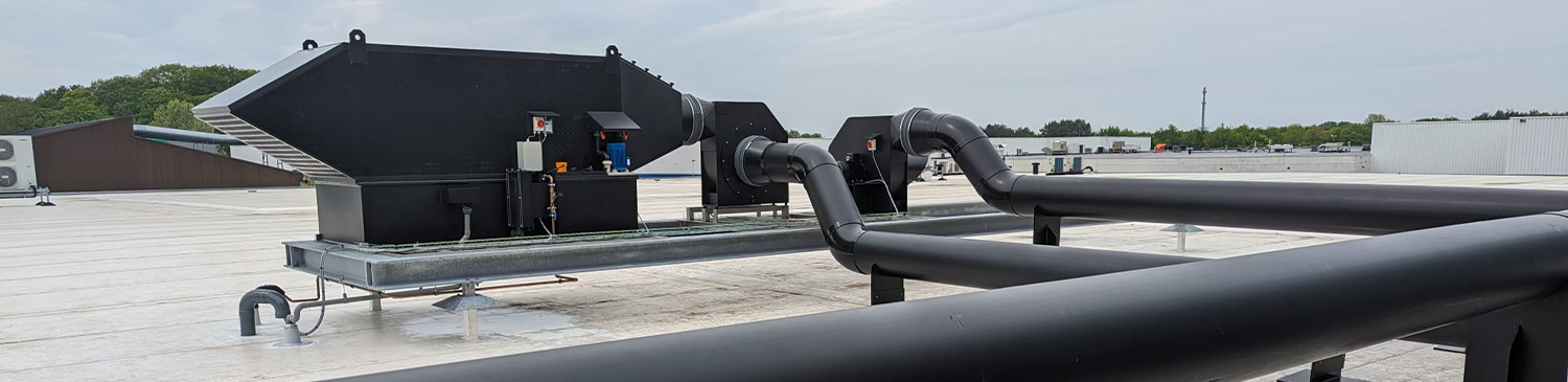 Horizontale gaswasser en leidingwerk CKB Kunststof Installatiebouw