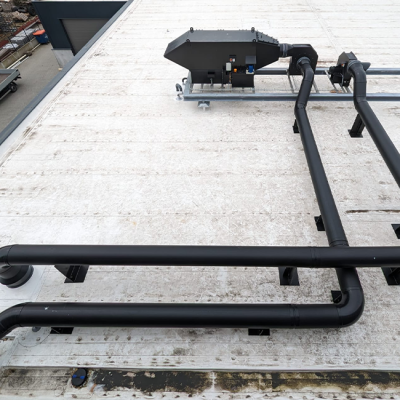 Gaswas Installatie Op Dak 