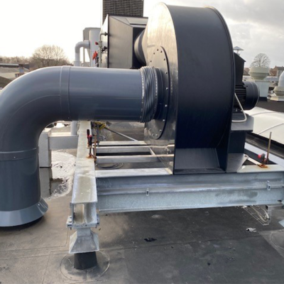 Gaswasser Ventilator Op Dak Ckb Kunststof Installatiebouw